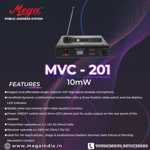 VHF SINGLE CORDLESS MIKE